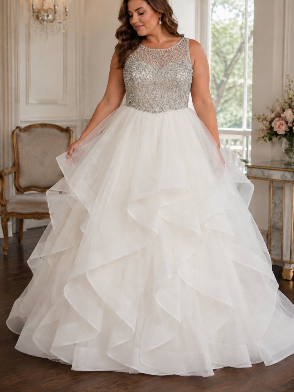 Hayley Paige Dori 6413 Wedding Gown Size 14